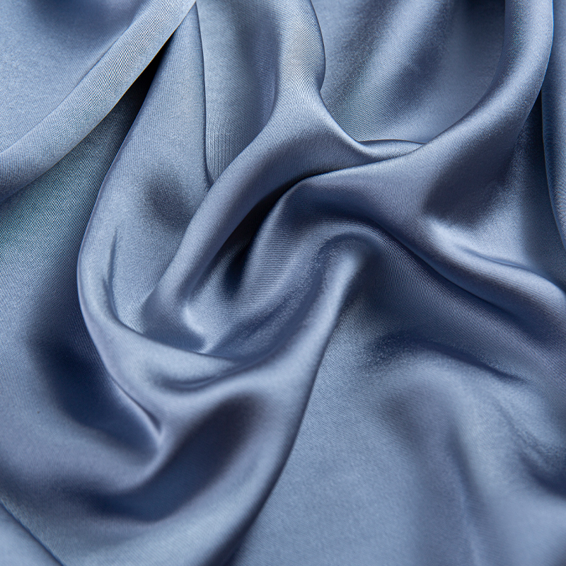 HY263 blu 150 cm 240GSM twill imitazione acetato CEY tessuto per abbigliamento da donna in puro raso di poliestere