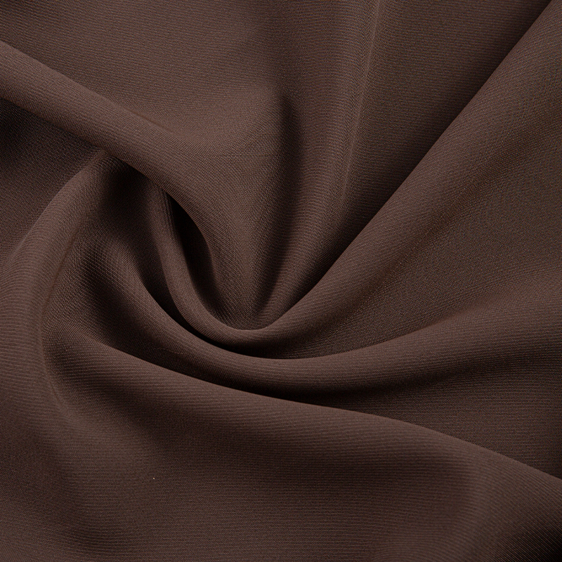 HY297 Tessuto elasticizzato a 4 vie in poliestere a doppio strato elasticizzato su quattro lati con filamento opaco marrone scuro 260GSM 150D per costumi da bagno