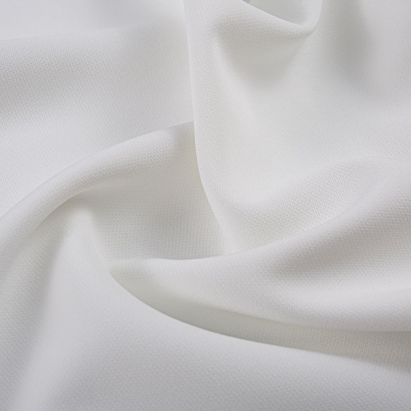 HY098 Tessuto elasticizzato su quattro lati ad armatura tela a doppio strato di seta composita bianca