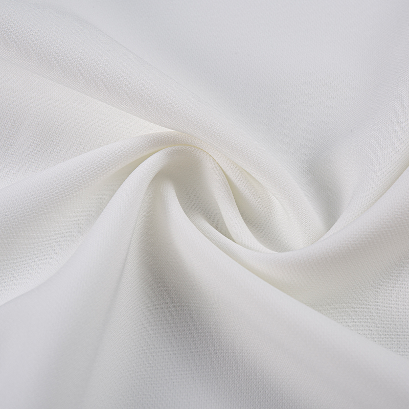 HY098 Tessuto elasticizzato su quattro lati ad armatura tela a doppio strato di seta composita bianca