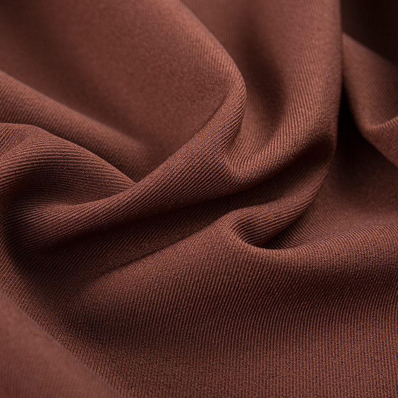 HY253 Tessuto misto spandex elasticizzato in quattro direzioni in puro twill britannico marrone