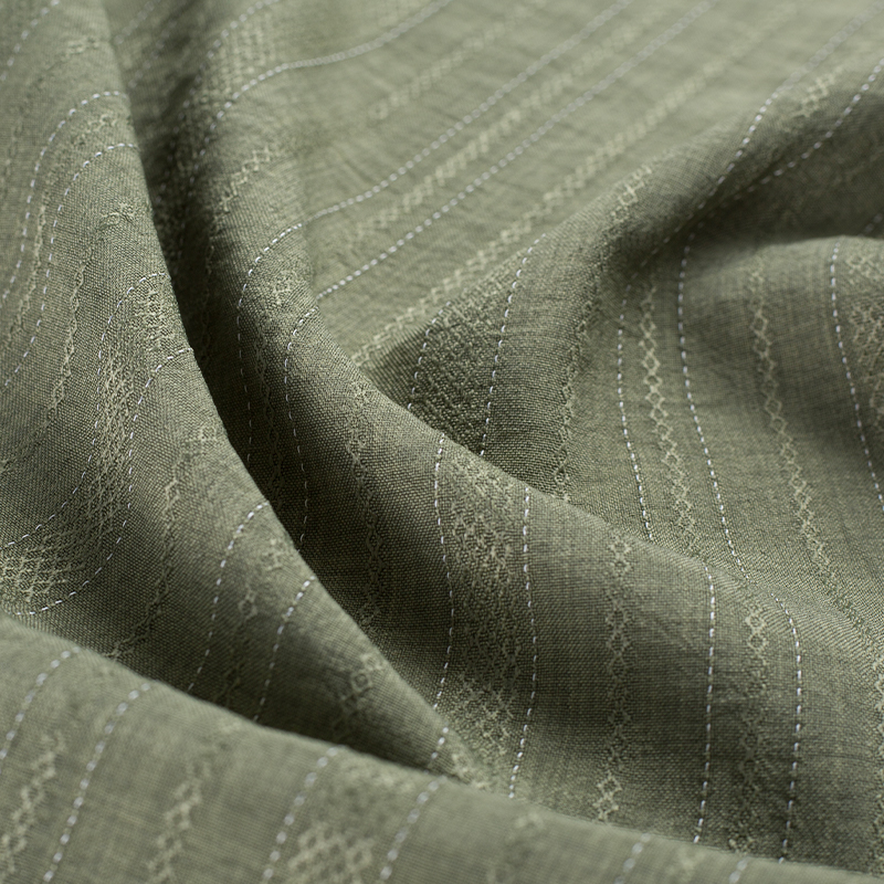 HY557-Rayon 136GSM 99% P 1% Rayon Diamante Tessuto Lyocell a strisce di spessore alternato
